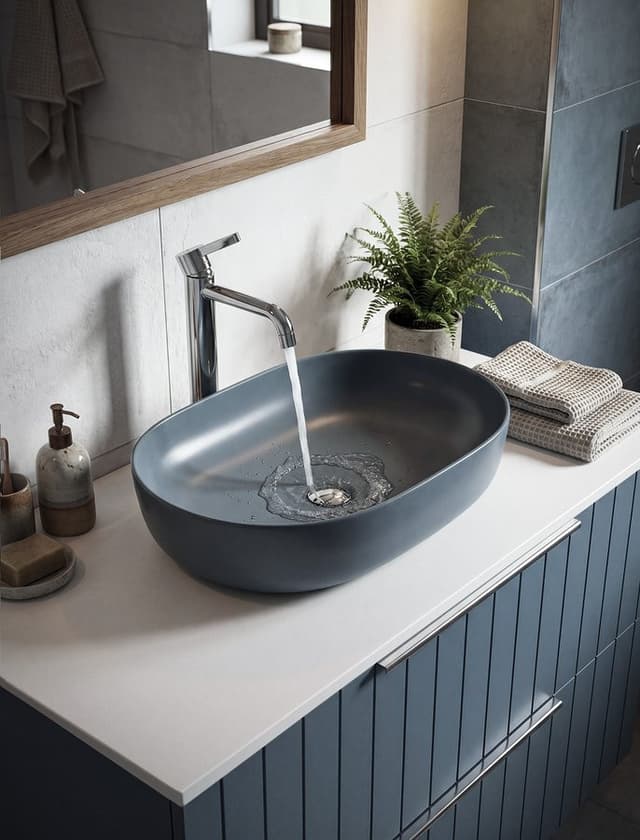 ARDEA ceramiczna umywalka nablatowa, 60,5x41,5cm, siena