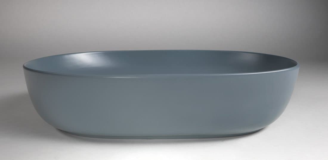 ARDEA ceramiczna umywalka nablatowa, 60,5x41,5cm, siena
