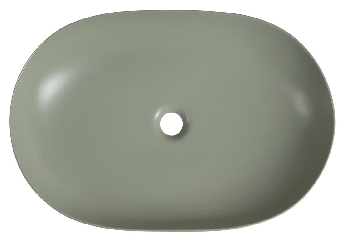 ARDEA ceramiczna umywalka nablatowa, 60,5x41,5cm, verde