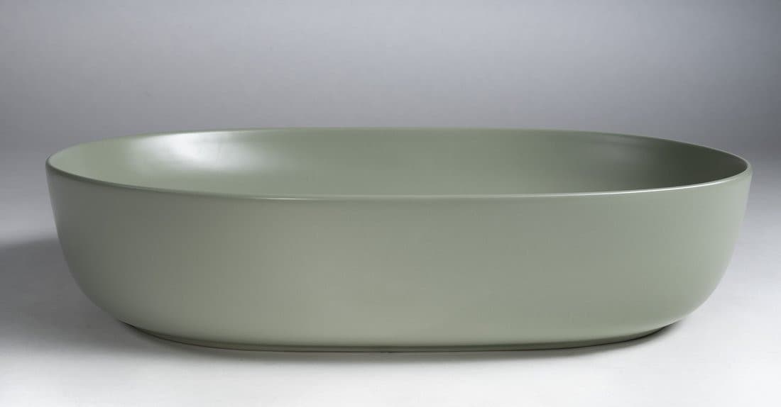 ARDEA ceramiczna umywalka nablatowa, 60,5x41,5cm, verde