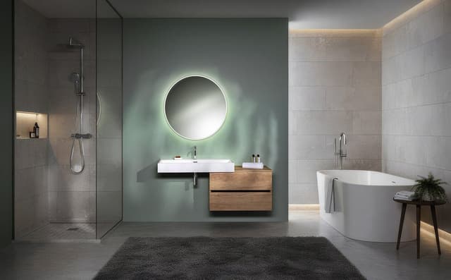 VELUR okrągłe lustro z podświetleniem LED średnica 80cm