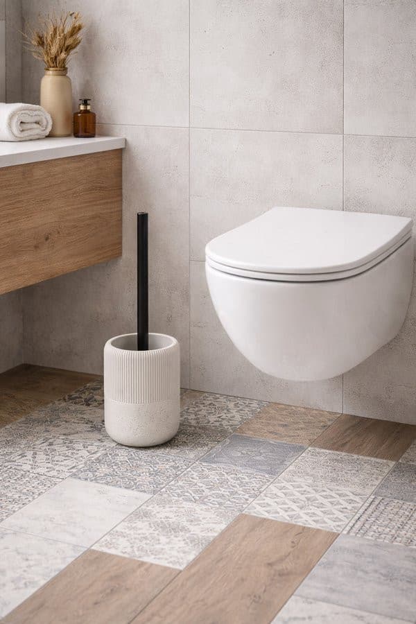 ALBA WC-szczotka do postawienia, biały/czarny mat