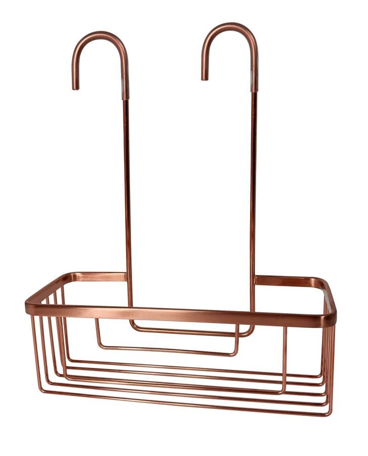 SMART półka do kabiny prysznicowej, zawieszana na baterii, 300x375x120 mm, miedź mat
