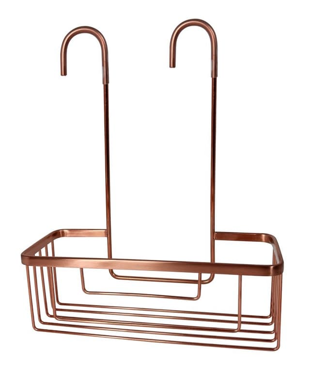 SMART półka do kabiny prysznicowej, zawieszana na baterii, 300x375x120 mm, miedź mat