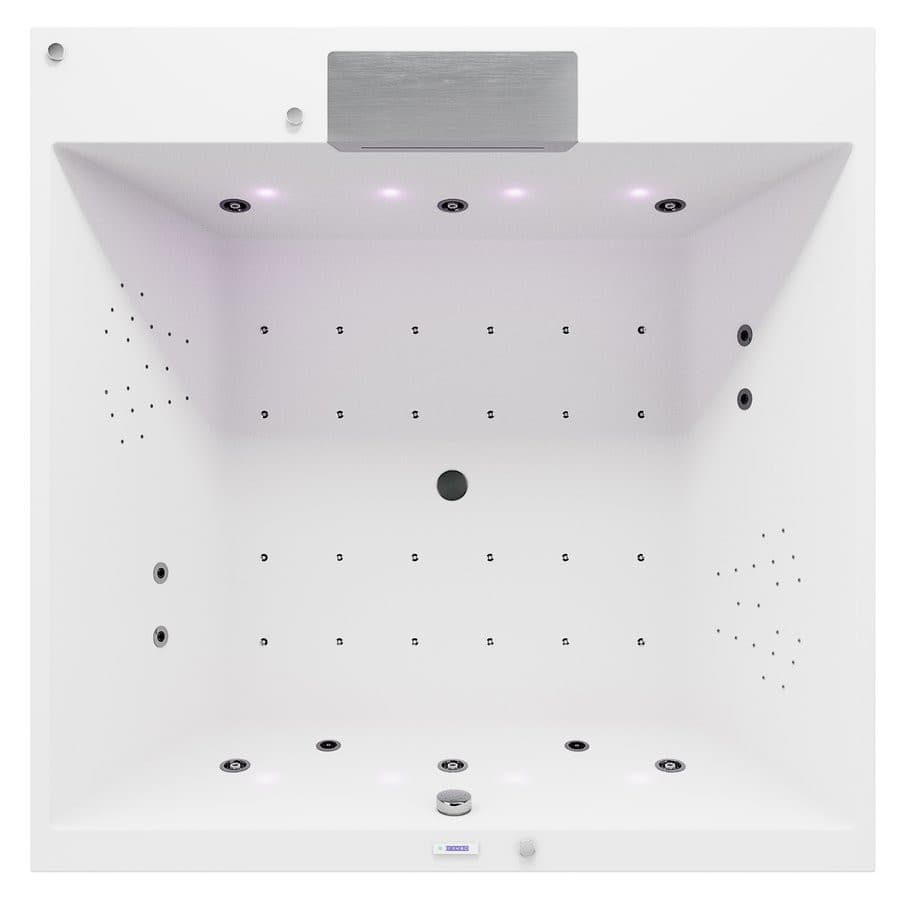 CAME FALLS POOLMASTER wanna z hydromasażem, 175x175x50cm, chrom