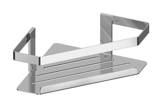MYLINE półka narożna do kabiny prysznicowej, 214x90x214mm, stal nierdzewna połysk