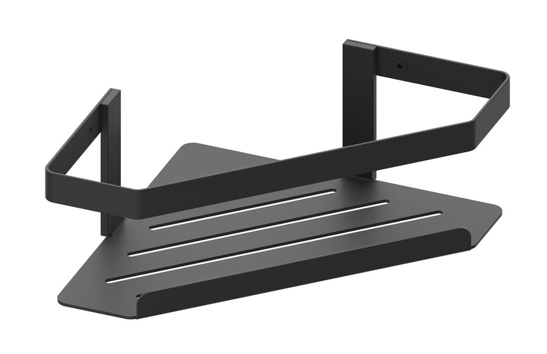 MYLINE półka narożna do kabiny prysznicowej, 214x90x214mm, czarny mat