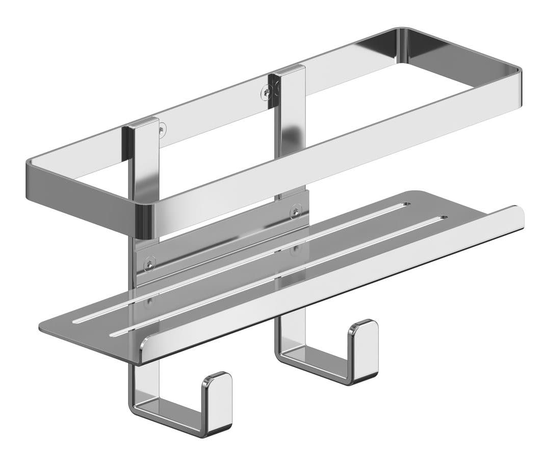 MYLINE półka do kabiny prysznicowej 241x30x111mm, stal nierdzewna polerowana