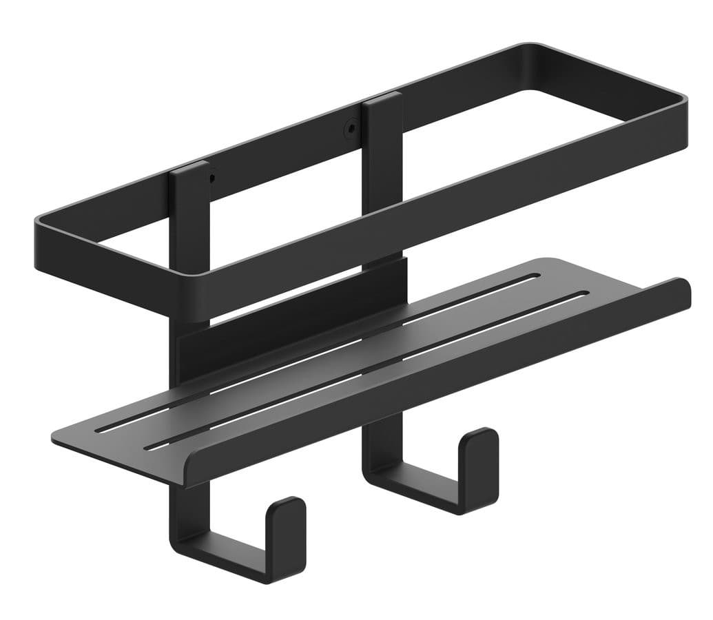 MYLINE półka do kabiny prysznicowej 241x30x111mm, czarny mat