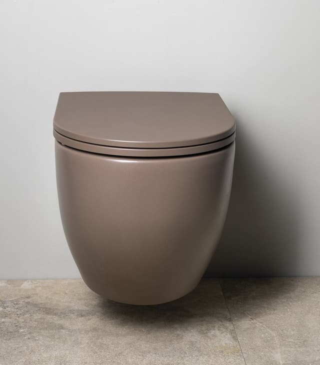 INFINITY miska WC wisząca, Rimless, 36,5x53cm, taupe