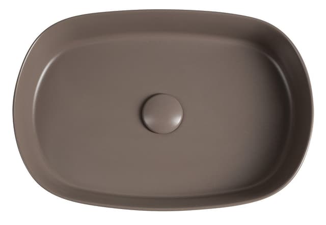 INFINITY OVAL umywalka ceramiczna nablatowa 55x36cm, taupe