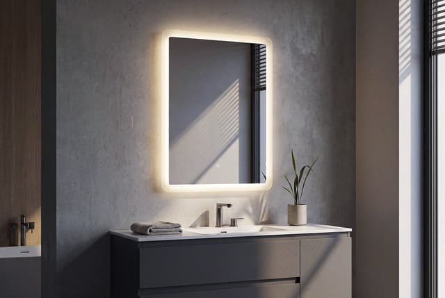 FAGO lustro z oświetleniem LED 50x70cm, czujnik dotykowy, ściemnialne