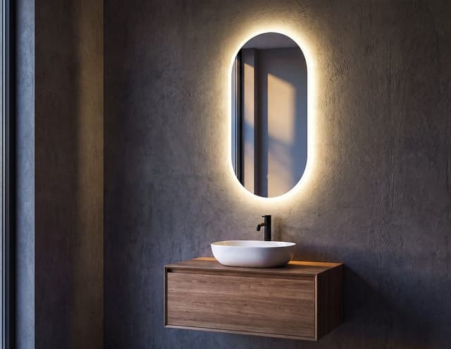 MAGARA lustro z oświetleniem LED 45x80cm, czujnik dotykowy, ściemnialne