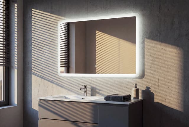 FAGO lustro z oświetleniem LED 80x60cm, czujnik dotykowy, ściemnialne
