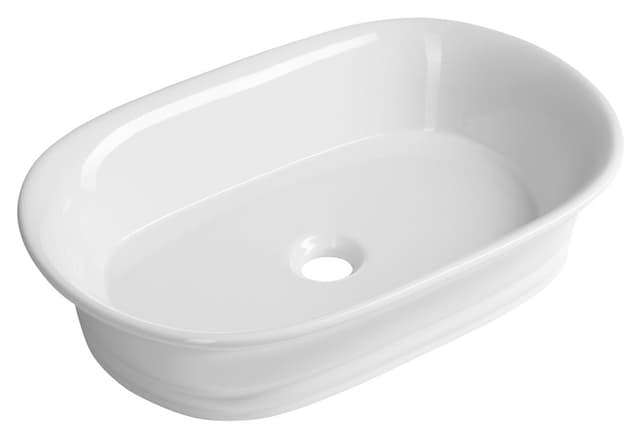 TIVOLI umywalka ceramiczna nablatowa 55x38cm, biały