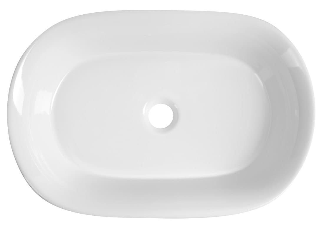 TIVOLI umywalka ceramiczna nablatowa 55x38cm, biały