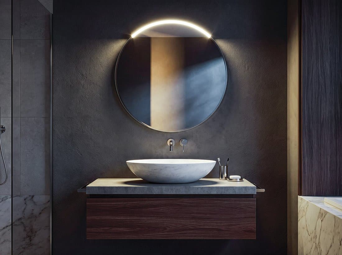 MOON LED oświetlenie 8,8W, 230V, 573x12x22mm, R400mm, chrom