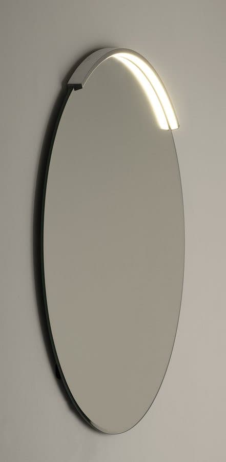 MOON LED oświetlenie 8,8W, 230V, 573x12x22mm, R400mm, chrom