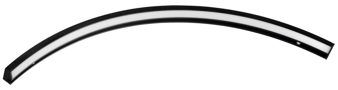 MOON LED oświetlenie 6,5W, 230V, 431x12x22mm, R300mm, czarny mat