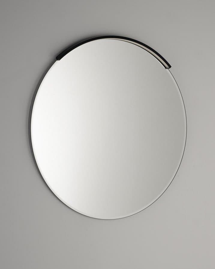MOON LED oświetlenie 6,5W, 230V, 431x12x22mm, R300mm, czarny mat