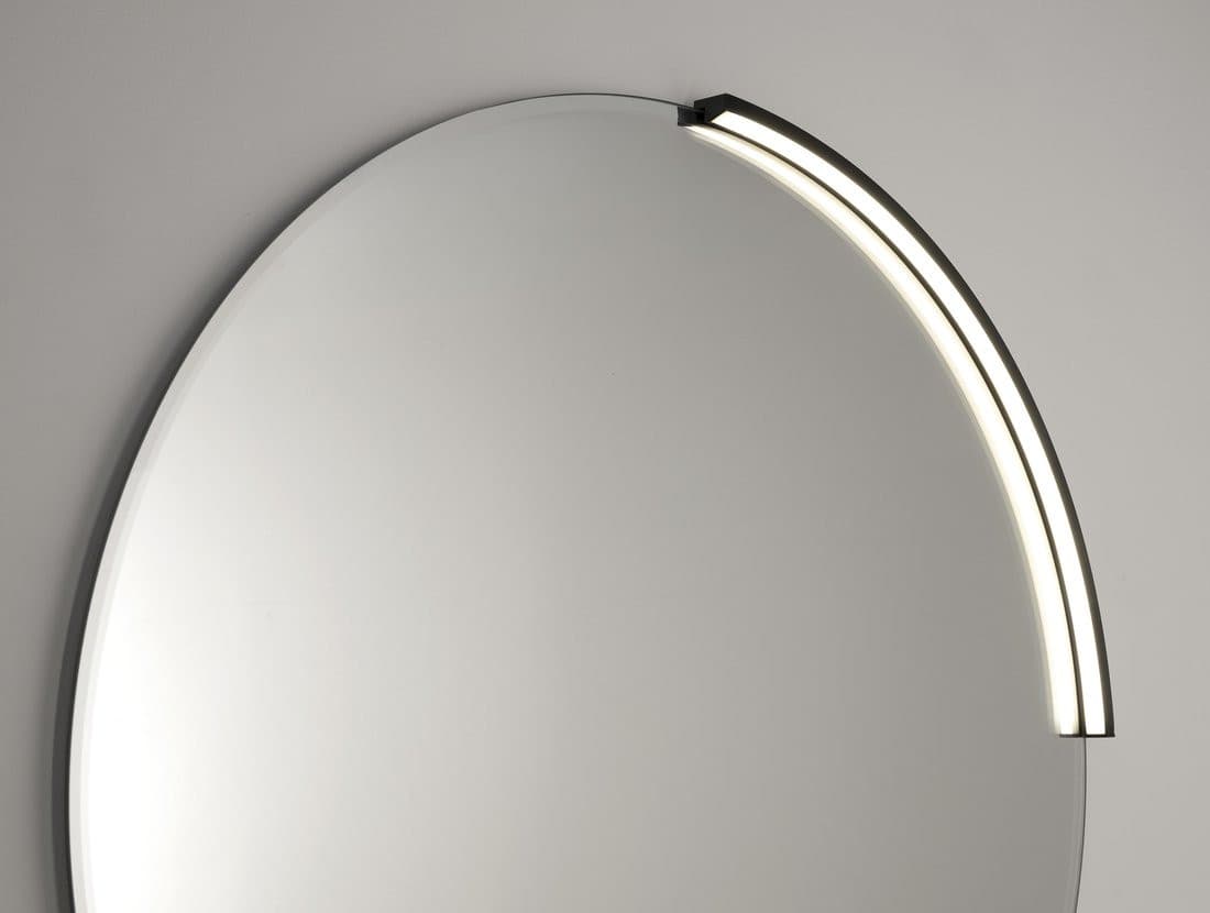 MOON LED oświetlenie 8,8W, 230V, 573x12x22mm, R400mm, czarny mat