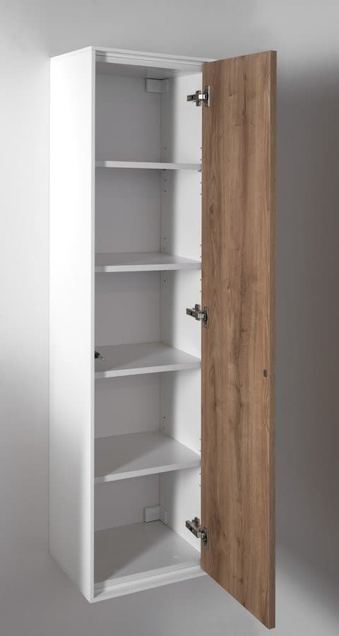 ZANYA słupek wysoki 35x140x30cm biały mat/dub emporio