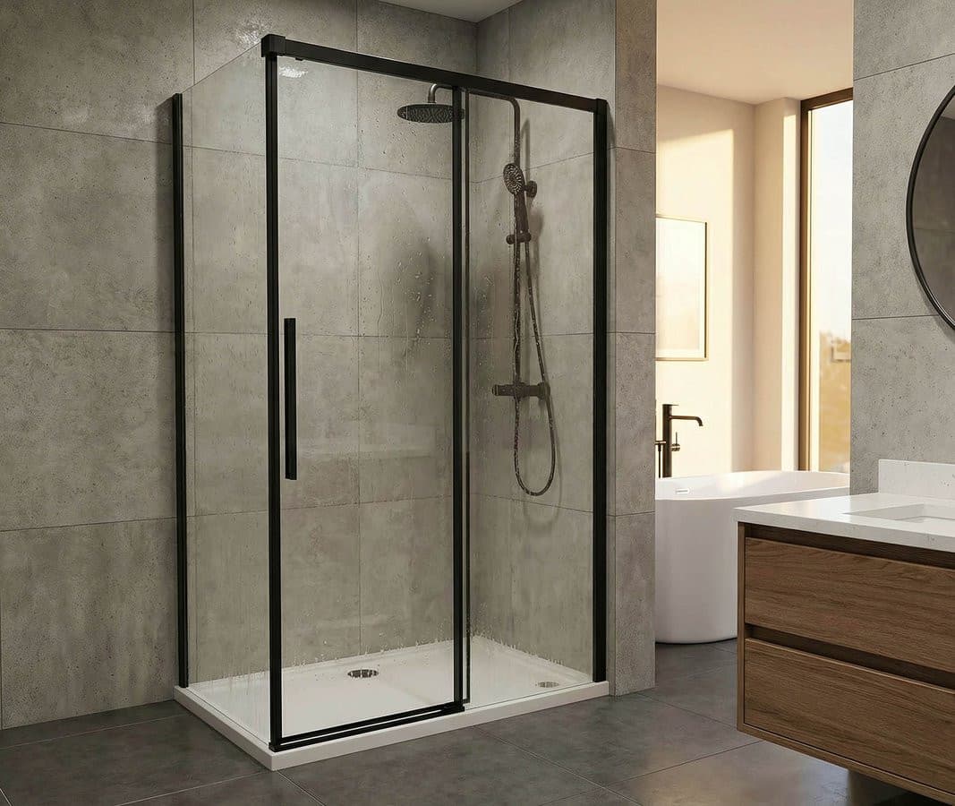 LUXOR BLACK kabina prysznicowa prostokątna 1000x900mm wariant L/P