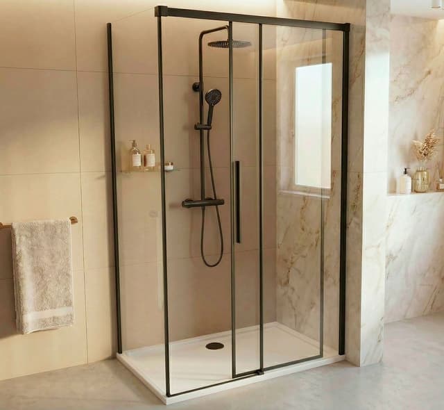 LUXOR BLACK kabina prysznicowa kwadratowa 1000x1000mm wariant L/P