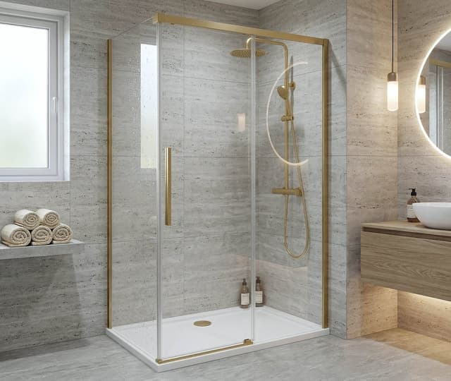 LUXOR GOLD MATT kabina prysznicowa prostokątna 1000x800mm wariant L/P