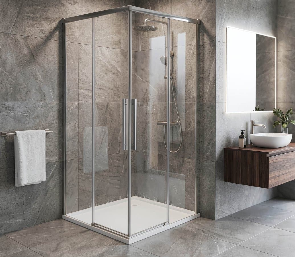 LUXOR kabina prysznicowa kwadratowa narożna 900x900mm, wejście narożne