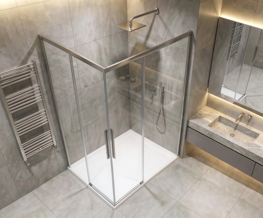 LUXOR kabina prysznicowa prostokątna 900x800mm wariant L/P, wejście z rogu