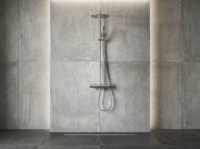 MINIMAL Kolumna prysznicowa z baterią dźwigniową, stal nierdzewna mat