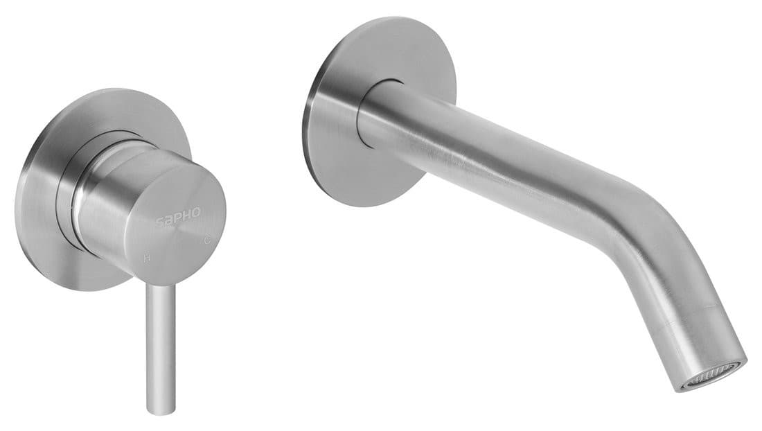MINIMAL bateria umywalkowa podtynkowa, stal nierdzewna mat