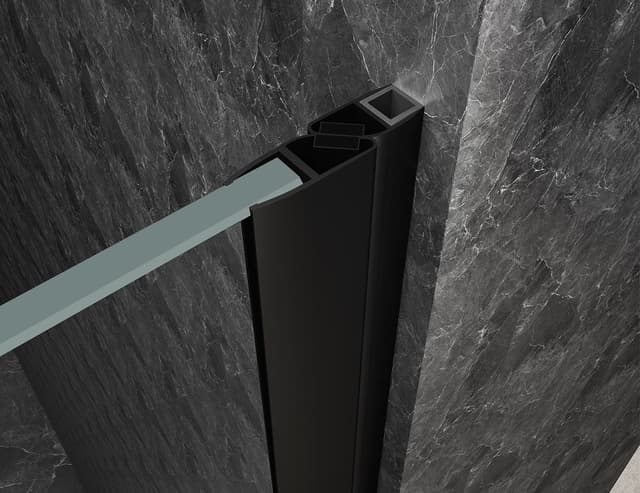 GLOBE BLACK drzwi prysznicowe do wnęki 1000mm, szkło matowe, lewe