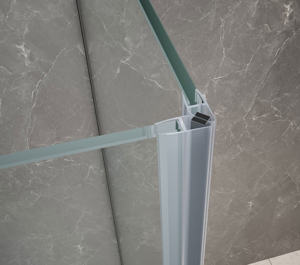 GLOBE COPPER MATT kwadratowa kabina prysznicowa 900x900mm, szkło matowe, prawe