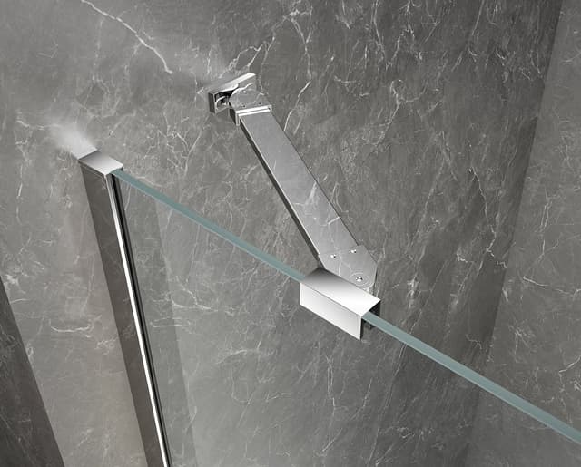 GLOBE CHROME kwadratowa kabina prysznicowa 1000x1000mm, szkło matowe, prawe