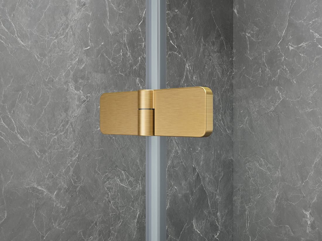 GLOBE GOLD MATT kabina prysznicowa półokrągła 1000x900mm, szkło matowe, lewe