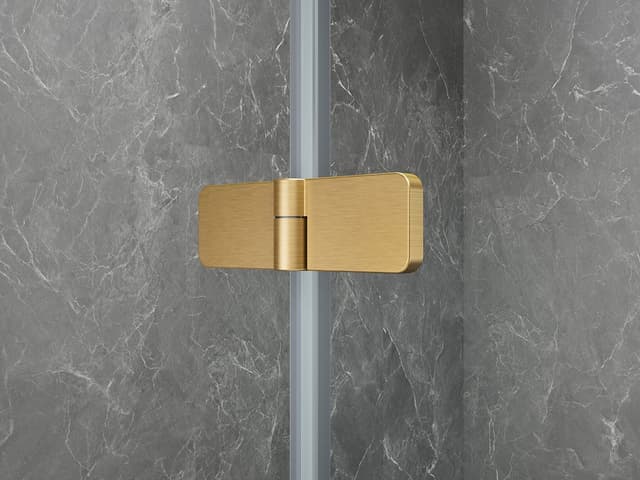 GLOBE GOLD MATT kabina prysznicowa półokrągła 1000x900mm, szkło matowe, prawe
