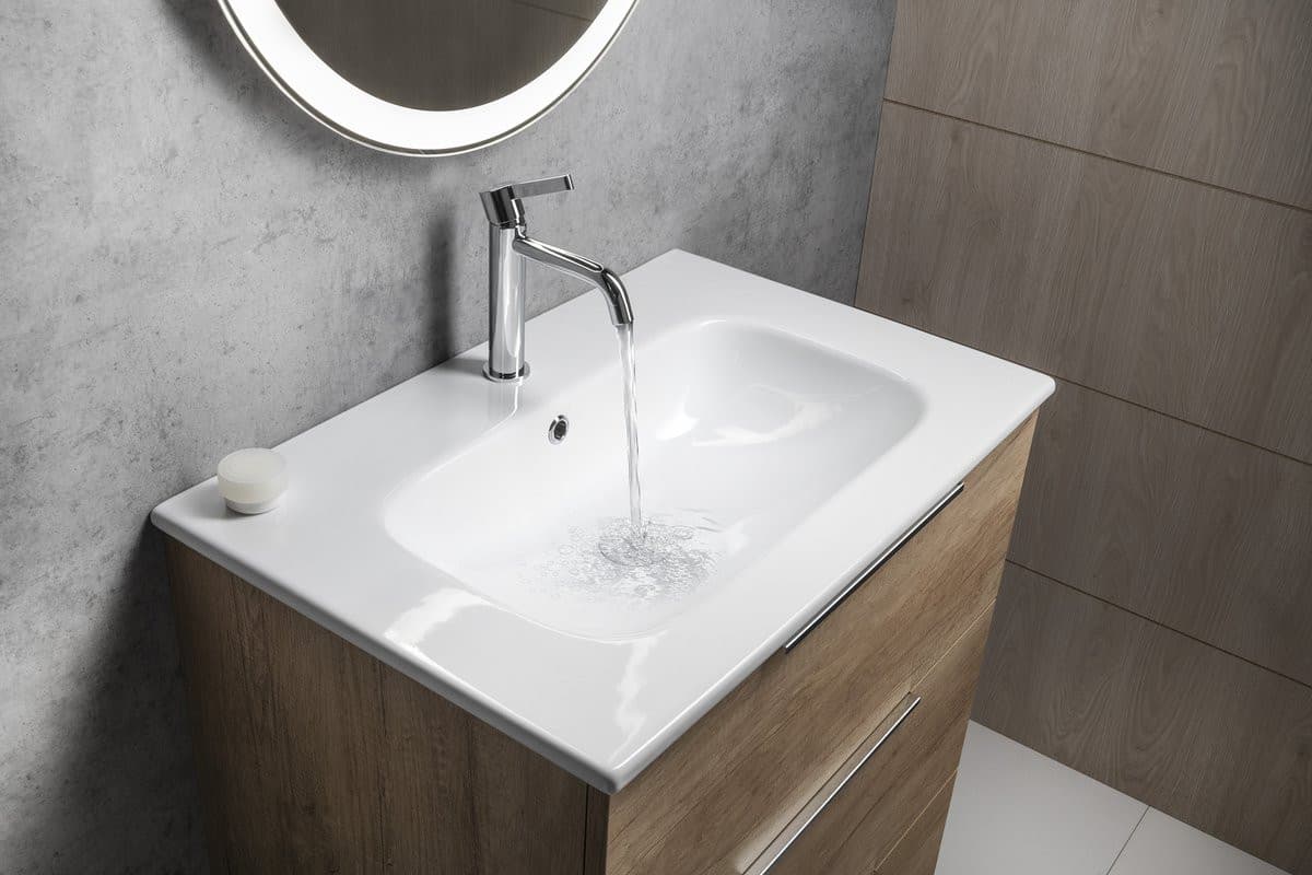 CIRASA szafka pod umywalkę 59,2x75x46cm, 3 szuflada , dąb srebrny