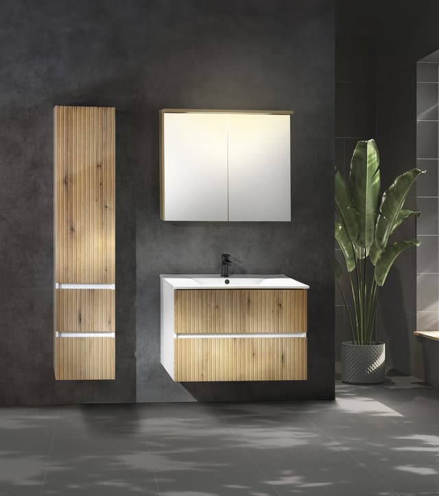 PANEDA STRIP szafka umywalkowa 99,5x55x45,2cm, dąb emporio