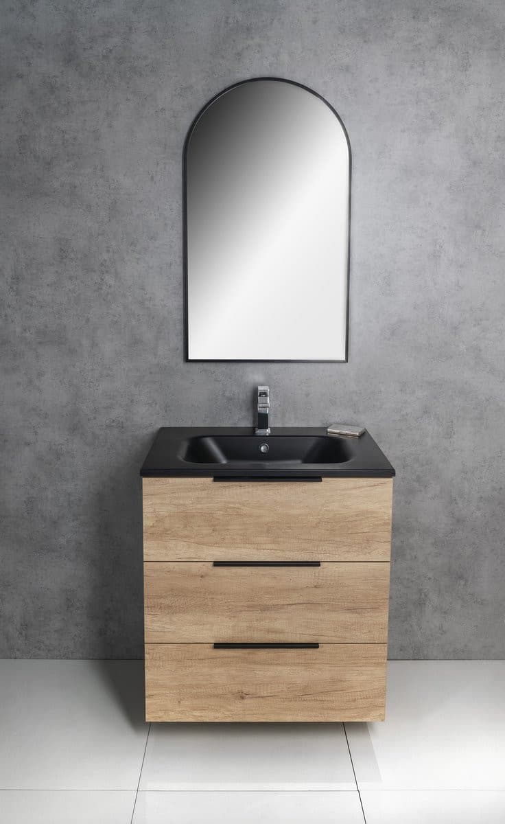 CIRASA szafka pod umywalkę 69,8x75x46cm, 3 szuflada , dąb cuneo