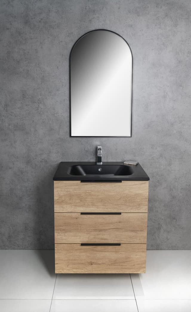 CIRASA szafka pod umywalkę 69,8x75x46cm, 3 szuflada , dąb cuneo