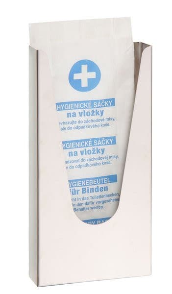 Zasobnik na papierowe worki HygBag stal nierdzewna 120x240x32 mm