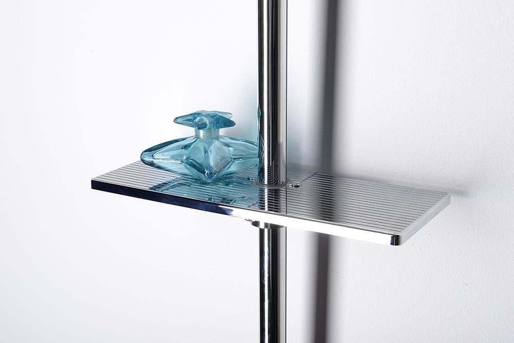 Półka przesuwna do zestawów prysznicowych z ABS i chromu (średnica 18-25 mm)