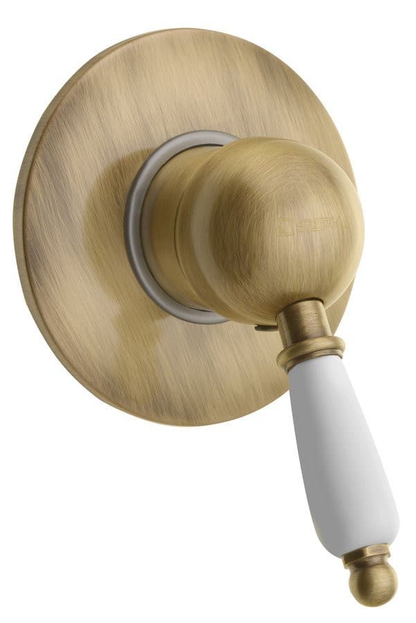 KIRKÉ WHITE podtynkowa bateria prysznicowa brązowa z dźwignią