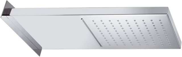 Deszczownia ścienna z kaskadą 500x200mm, polerowana stal nierdzewna