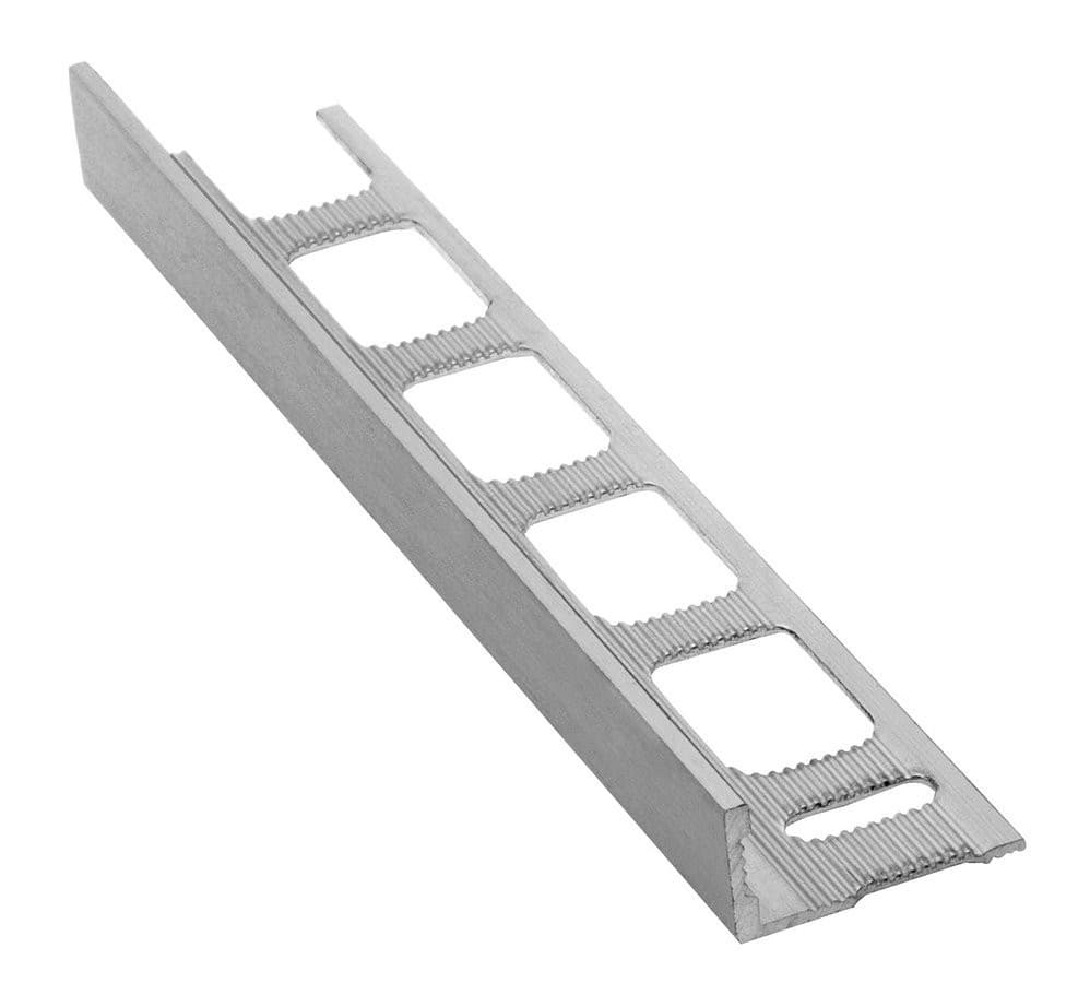 Aluminiowy profil narożny typ L, 250 cm, 12,5 mm, anodowany szczotkowany