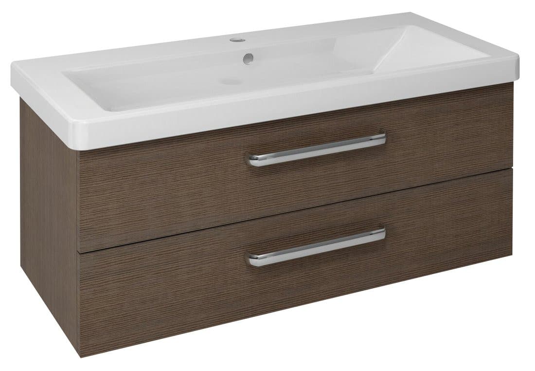 THEIA Szafka umywalkowa 101,4x43,5x44,2cm, 2 szuflady, dekor sosna rustykalna