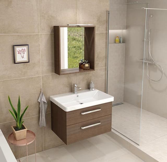 THEIA Szafka umywalkowa 101,4x43,5x44,2cm, 2 szuflady, dekor sosna rustykalna