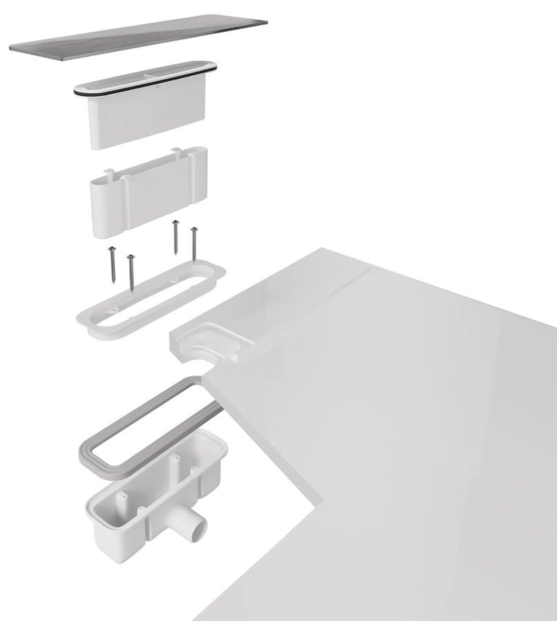 Syfon do brodzika KAZUKO 40 mm stal nierdzewna matowa